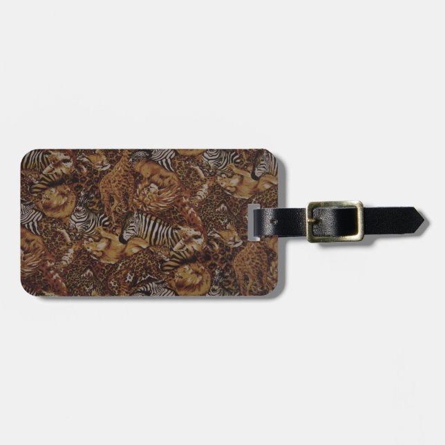 ETIQUETA DE BAGAGEM ANIMAL JUNGLE SAFARI (Frente Horizontal)