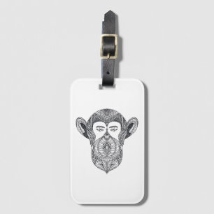 Etiqueta De Bagagem Animal selvagem do Doodle da floresta