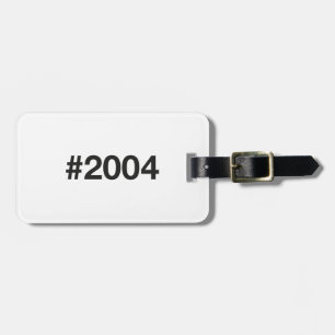 Etiqueta De Bagagem Aniversário de 2004 Hashtag 21