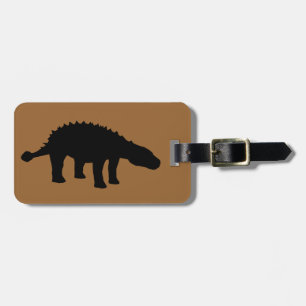 Etiqueta De Bagagem Ankylosaurus Dino Dinosaur Silhouette