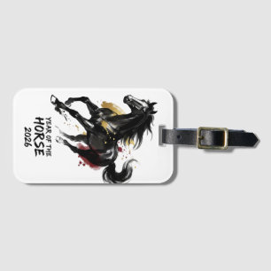 Etiqueta De Bagagem Ano Novo Chinês 2026 Cavalo Arte
