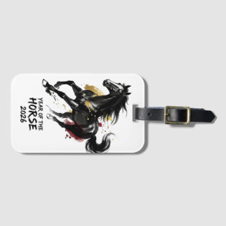Etiqueta De Bagagem Ano Novo Chinês 2026 Cavalo Arte
