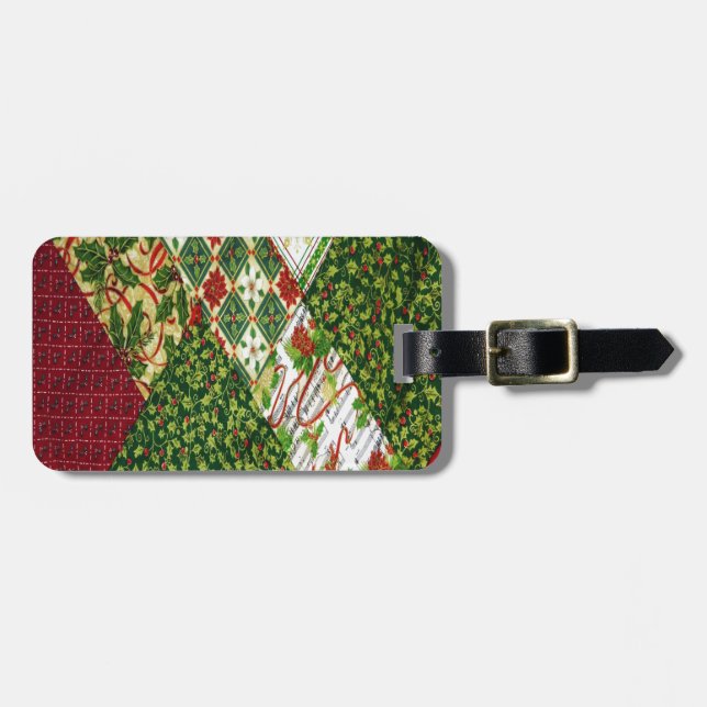 Etiqueta De Bagagem Antecedentes da Quilometragem de Natal (Frente Horizontal)