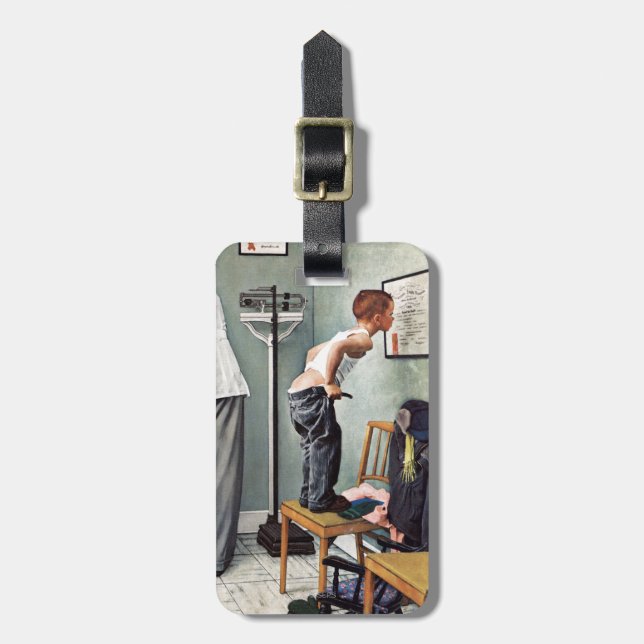 Etiqueta De Bagagem Antes da Foto ou No Médico (Frente Vertical)