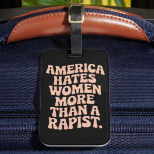 Etiqueta De Bagagem Anti Trump Anti MAGA Protesto Contra Ativista Femi