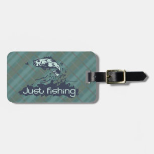 Etiqueta De Bagagem Apenas pescando tartan Fish id tag