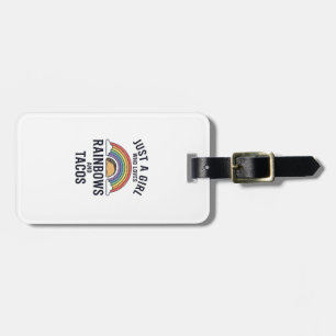 Etiqueta De Bagagem Apenas uma Garota que Ama Arco-íris e Camiseta de 