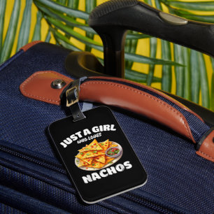 Etiqueta De Bagagem Apenas Uma Garota Que Ama Nachos Amante de Comida 
