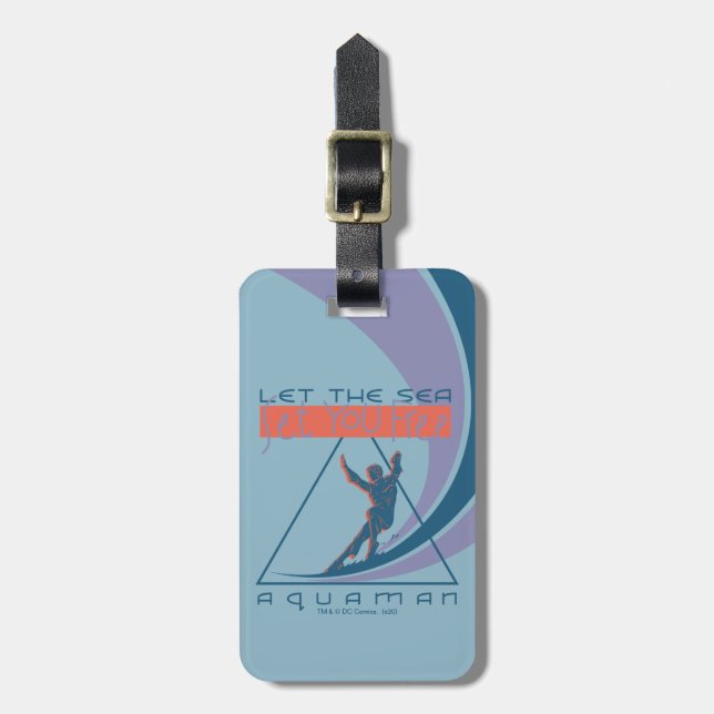 Etiqueta De Bagagem Aquaman | Deixe O Mar Libertá-Lo (Frente Vertical)