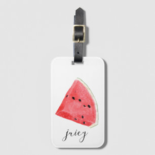 Etiqueta De Bagagem Aquarela Juicy Watermelon Wedge