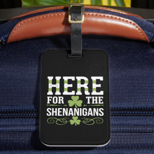 Etiqueta De Bagagem Aqui Para A Rua Shenanigans Irish Ireland Patrick.