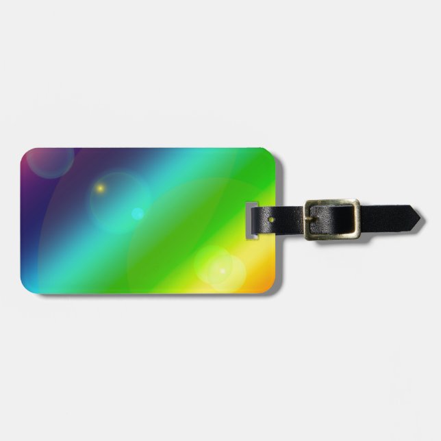 Etiqueta De Bagagem arco-íris ombre (Frente Horizontal)