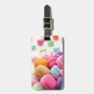Etiqueta De Bagagem Arco-íris Pastel biscoitos dispersados de Macaron