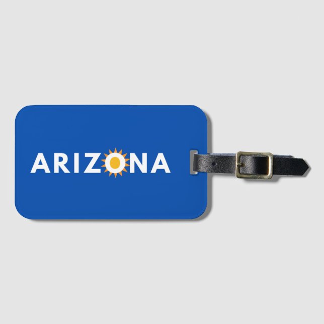 Etiqueta de Bagagem Arizona Text  (Frente Horizontal)