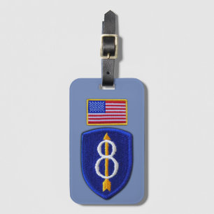 Etiqueta De Bagagem Army 8th Inf Div Infantry Division veteranos