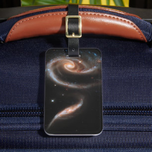 Etiqueta De Bagagem Arp 273 Interagindo Galáxias Em Andromeda.