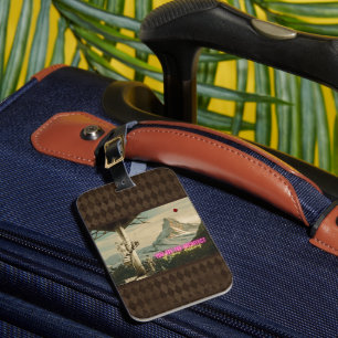 Etiqueta De Bagagem Arquiteto da Colagem Surreal de Destino 