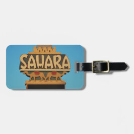 Etiqueta De Bagagem Arquitetura Landmark do Sahara de Las Vegas