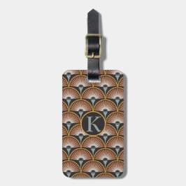 Etiqueta De Bagagem Art Deco Jazz Age Sunset Jukebox