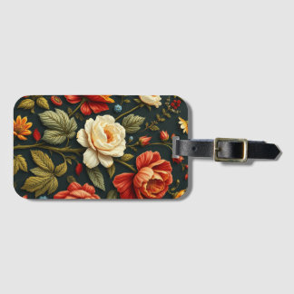 Etiqueta De Bagagem Art Nouveau Floral - Vida ao vivo no florescimento