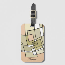 Etiqueta De Bagagem Arte abstrata geométrica personalizada