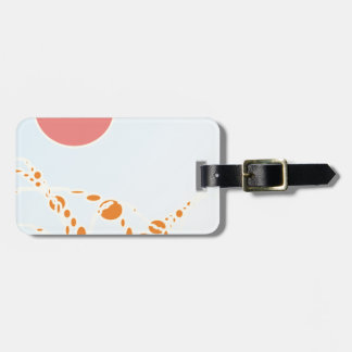 Etiqueta De Bagagem arte abstrata rosa e laranja 1276