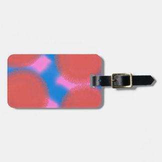 Etiqueta De Bagagem arte abstrata vermelha rosa e azul 56789
