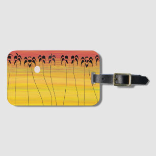Etiqueta De Bagagem Arte Africana Incrível Sunset Tropical