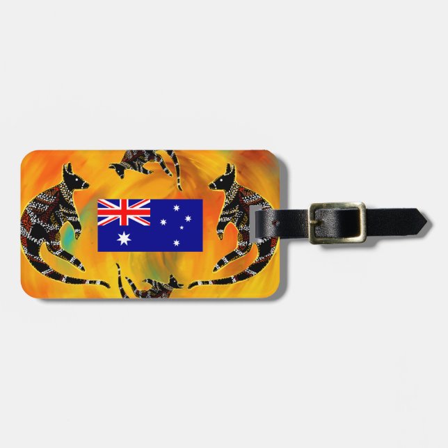 ETIQUETA DE BAGAGEM ARTE AUSTRALIANO   (Frente Horizontal)