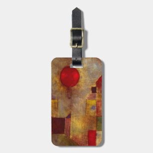 Etiqueta De Bagagem Arte Colorida Abstrata Balão Vermelho Paul Klee 
