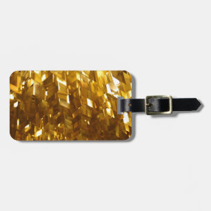 Etiqueta De Bagagem Arte de Abstrato de teto Dourado