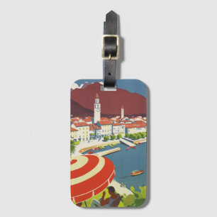 Etiqueta De Bagagem Arte de anúncio de viagem da Suíça vintage