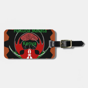 Etiqueta De Bagagem Arte de Bandeira do Quênia - Hakuna Matata Patriót