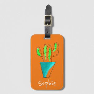 Etiqueta De Bagagem Arte de cacto mexicana