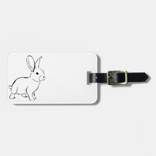 Etiqueta De Bagagem Arte de Cartoon Natural Bonito Coelho Bonito