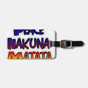 Etiqueta De Bagagem Arte de Gradiente Peace Hakuna Matata