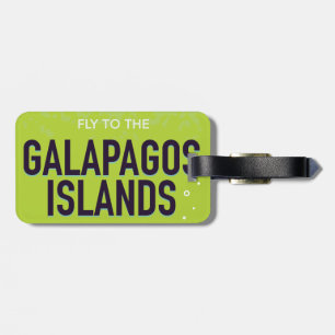 Etiqueta De Bagagem Arte de pôster de viagem vintage das Ilhas Galápag