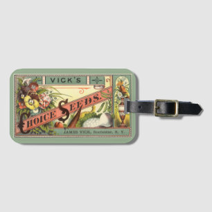 Etiqueta De Bagagem Arte de rótulo de pacote de sementes vintage, seme