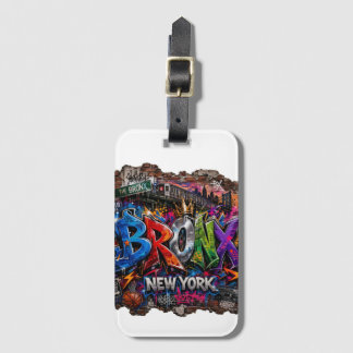 Etiqueta De Bagagem Arte de Rua Grafite Urbano Bronx Nova York