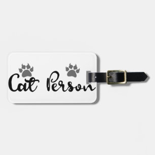 Etiqueta De Bagagem Arte de Tipografia de Pessoa de Gato