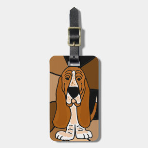 Etiqueta De Bagagem Arte do cão de Basset Hound