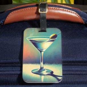 Etiqueta De Bagagem Arte do Martini Mid Century I Love The Blues