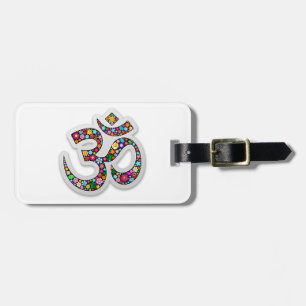 Etiqueta De Bagagem Arte do Símbolo Floral Namaste