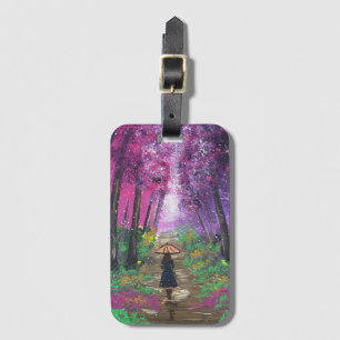 Etiqueta De Bagagem Arte feita à mão - Caminhando sozinho