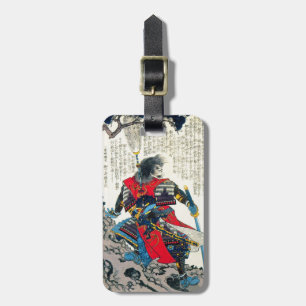 Etiqueta De Bagagem Arte japonesa samurai guerreiro clássico oriental 