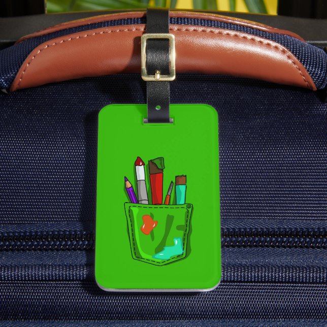 Etiqueta De Bagagem Arte no meu bolso (Frente Insitu 2)