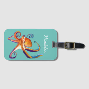 Etiqueta De Bagagem Arte octopus sealife