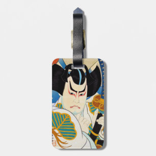 Etiqueta De Bagagem Arte oriental legal do ator de Shunsen Kabuki do