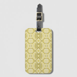 Etiqueta De Bagagem Arte Pastel Macio Abstrato Amarelo Staccato