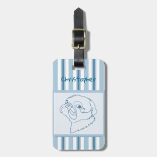 Etiqueta De Bagagem Arte Personalizada de Linha de Bath de Verão
